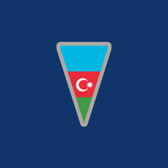 Illustration of azerbaijan flag Template