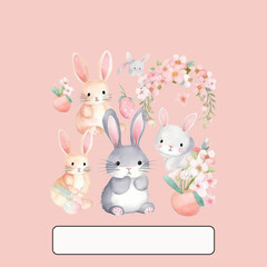 Obraz na płótnie Canvas easter card with bunny