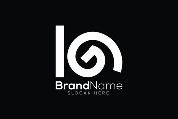 Obraz premium Letter K G monogram logo design template