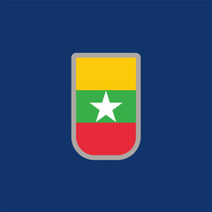 Illustration of Myanmar flag Template