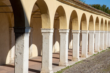 comacchio regional park delta del po lagoon city famous for its archaeological excavations and eel...