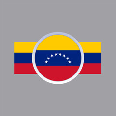 Illustration of venezuela flag Template