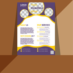 corporate Business A4 vector flyer design for company promotion.poster or brochure cover layout and advertising
