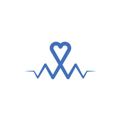 medical heart pulse logo icon