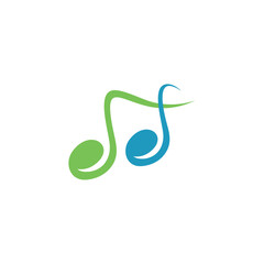 musical note music logo icon vector