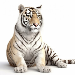 Fototapeta na wymiar tiger on white background
