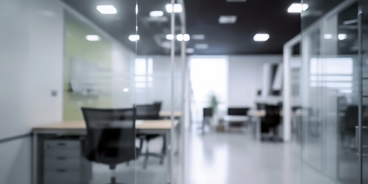 Abstract Blurred Office Interior Room