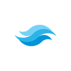 water waves icon logo vector symbol