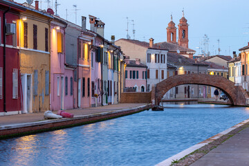 comacchio regional park delta del po lagoon city famous for its archaeological excavations and eel...