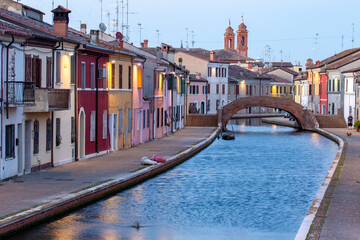 comacchio regional park delta del po lagoon city famous for its archaeological excavations and eel...