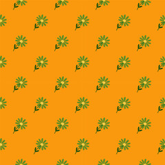 Aster flower seamless pattern. Little chamomile floral ornament wallpaper.