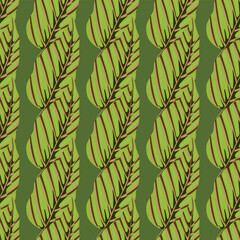 Decorative tropical palm leaves seamless pattern. Jungle leaf wallpaper. Exotic botanical texture.
