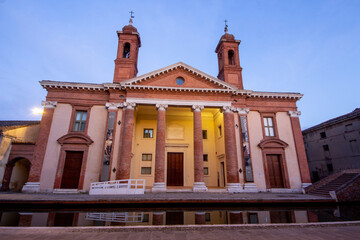 comacchio regional park delta del po lagoon city famous for its archaeological excavations and eel...