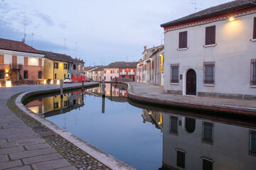 comacchio regional park delta del po lagoon city famous for its archaeological excavations and eel...