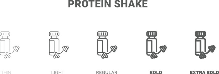 protein shake icon. Thin, regular, bold and more style protein shake icon from Fitness and Gym collection. Editable protein shake symbol can be used web and mobile
