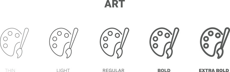 art icon. Thin, regular, bold and more art icon from Human Resources collection. Editable art symbol can be used web and mobile