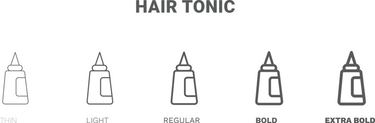hair tonic icon. Thin, regular, bold and more style hair tonic icon from Hygiene and Sanitation collection. Editable hair tonic symbol can be used web and mobile