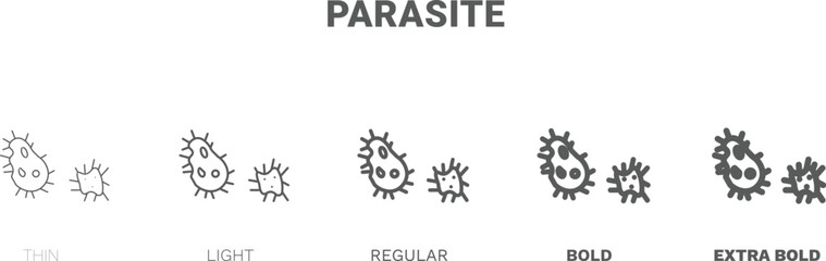 parasite icon. Thin, regular, bold and more style parasite icon from Hygiene and Sanitation collection. Editable parasite symbol can be used web and mobile