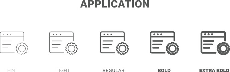 Fototapeta premium application icon. Thin, regular, bold and more application icon from Human Resources collection. Editable application symbol can be used web and mobile