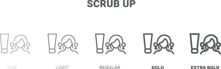 scrub up icon. Thin, regular, bold and more style scrub up icon from Hygiene and Sanitation collection. Editable scrub up symbol can be used web and mobile