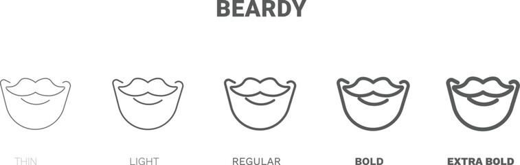 beardy icon. Thin, regular, bold and more style beardy icon from Hygiene and Sanitation collection. Editable beardy symbol can be used web and mobile