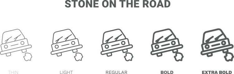 stone on the road icon. Thin, regular, bold and more stone on the road icon from Insurance and Coverage collection. Editable stone on the road symbol can be used web and mobile