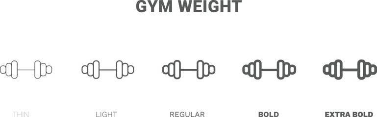 gym weight icon. Thin, regular, bold and more gym weight icon from sport and game collection. Editable gym weight symbol can be used web and mobile