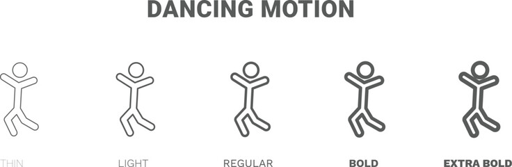 dancing motion icon. Thin, regular, bold and more dancing motion icon from sport and game collection. Editable dancing motion symbol can be used web and mobile