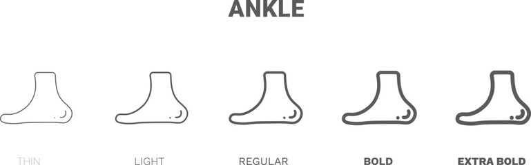 ankle icon. Thin, regular, bold and more ankle icon from sport and game collection. Editable ankle symbol can be used web and mobile
