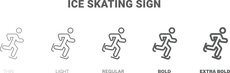 ice skating sign icon. Thin, regular, bold and more ice skating sign icon from sport and game collection. Editable ice skating sign symbol can be used web and mobile