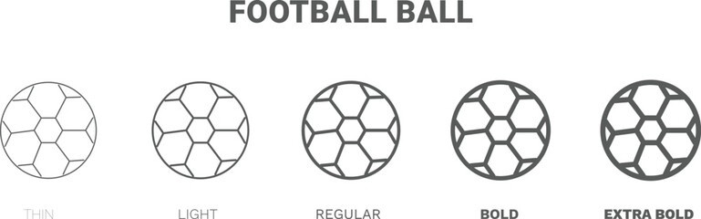 football ball icon. Thin, regular, bold and more football ball icon from sport and game collection. Editable football ball symbol can be used web and mobile