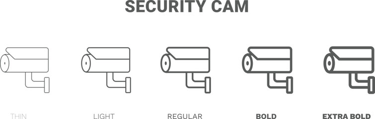 security cam icon. Thin, regular, bold and more style security cam icon from technology collection. Editable security cam symbol can be used web and mobile