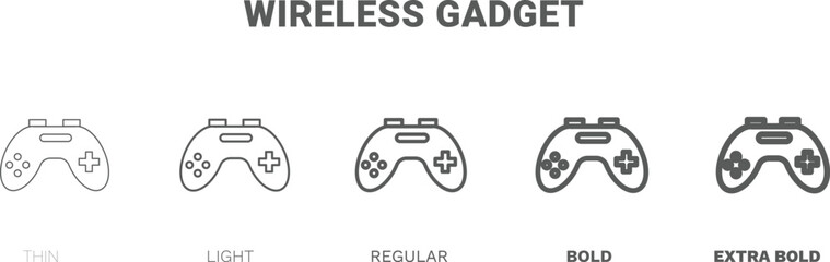wireless gadget icon. Thin, regular, bold and more style wireless gadget icon from technology collection. Editable wireless gadget symbol can be used web and mobile