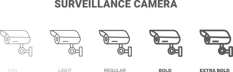 surveillance camera icon. Thin, regular, bold and more style surveillance camera icon from technology collection. Editable surveillance camera symbol can be used web and mobile