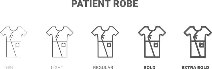 patient robe icon. Thin, regular, bold and more style patient robe icon from health and medical collection. Editable patient robe symbol can be used web and mobile