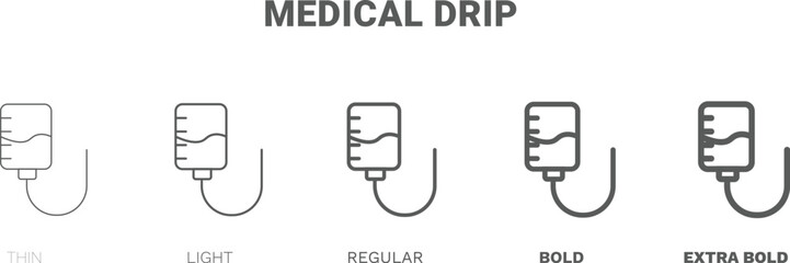 medical drip icon. Thin, regular, bold and more style medical drip icon from health and medical collection. Editable medical drip symbol can be used web and mobile