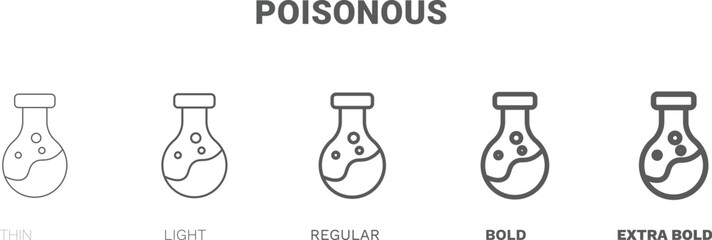 poisonous icon. Thin, regular, bold and more style poisonous icon from health and medical collection. Editable poisonous symbol can be used web and mobile