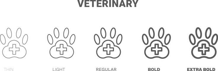Obraz premium veterinary icon. Thin, regular, bold and more style veterinary icon from health and medical collection. Editable veterinary symbol can be used web and mobile