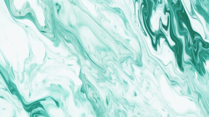 Marbled green abstract background. Liquid marble pattern. Generative AI.