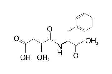 Aspartame formula illustration vector sign