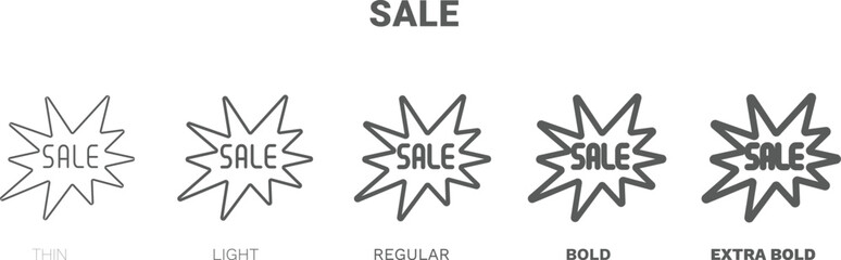 Obraz premium sale icon. Thin, regular, bold and more style sale icon from marketing collection. Editable sale symbol can be used web and mobile