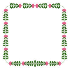 北欧風 花柄のフレーム