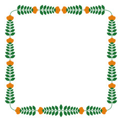 北欧風 花柄のフレーム