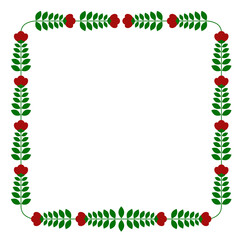 北欧風 花柄のフレーム