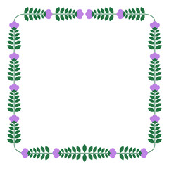 北欧風 花柄のフレーム