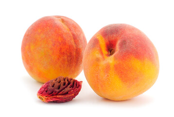 Juicy peach isolated.