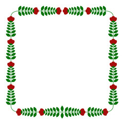 北欧風 花柄のフレーム