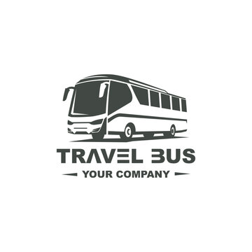 Travel Bus Logo Template with white Background. Suitable for your design need, logo, illustration, animation, etc. 