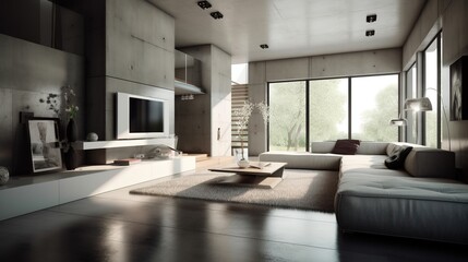 Fototapeta na wymiar Beautiful living room, modern Design interior, trend