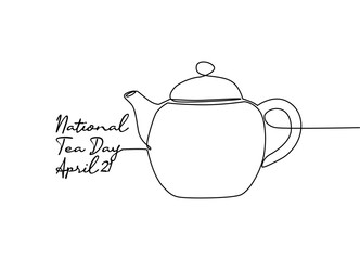 line art of national tea day good for national tea day celebrate. line art. illustration.